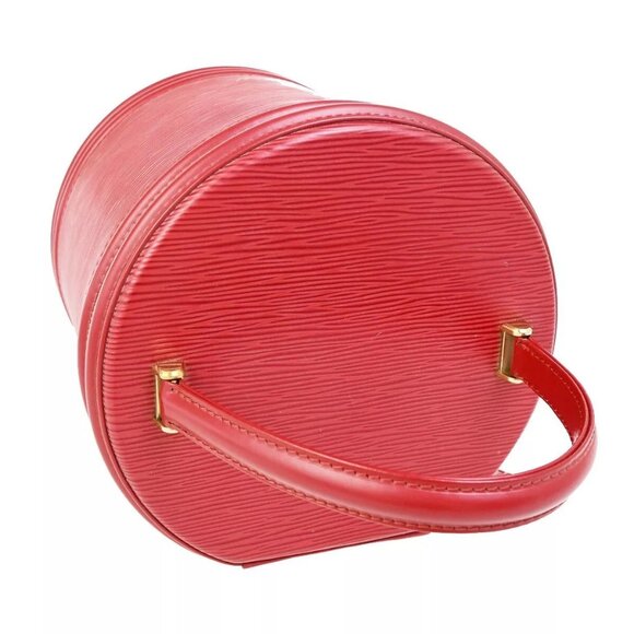 LOUIS VUITTON LV Logo Cannes Hand Vanity Bag Epi Leather Red M48037 35EC873 - Picture 5 of 16